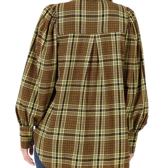Plaid Buttoned Down Shirt for Women -  check dress shirt Tuck it or UnTuck it - Picture 7 of 10